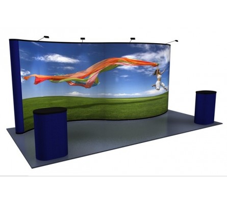 10' x 20' Serpentine Graphic Premium Pop Up Display
