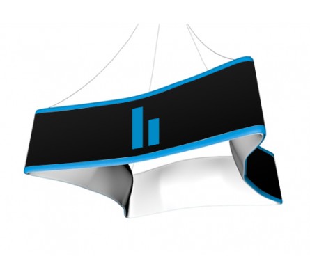 Square Curved Tension Fabric Hanging Sign