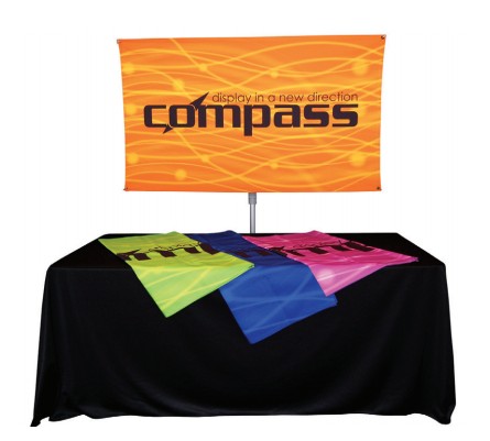 36" x 60" Compass Telescopic Rotating Banner Stand Kit 1