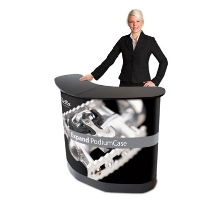 Expand PodiumCase with Graphic Wrap Rental Display