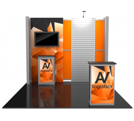 10' Hybrid Modular Slatwall Display Kit H