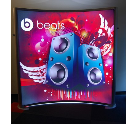 Modular 8ft Curved Backlit Display