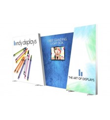 Angled 20 ft Frame LED Light Box Display Wall