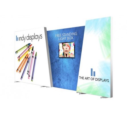 Angled 20 ft Frame LED Light Box Display Wall